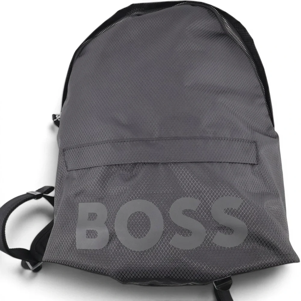 NEW Hugo Boss Pixel R Logo Ripstop Backpack Black Sleeveless Mens OS